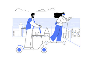 Tour on the wheels isolated cartoon, an Illustration by Visual Generation