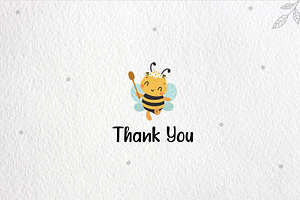 Cute Bees Clipart Set