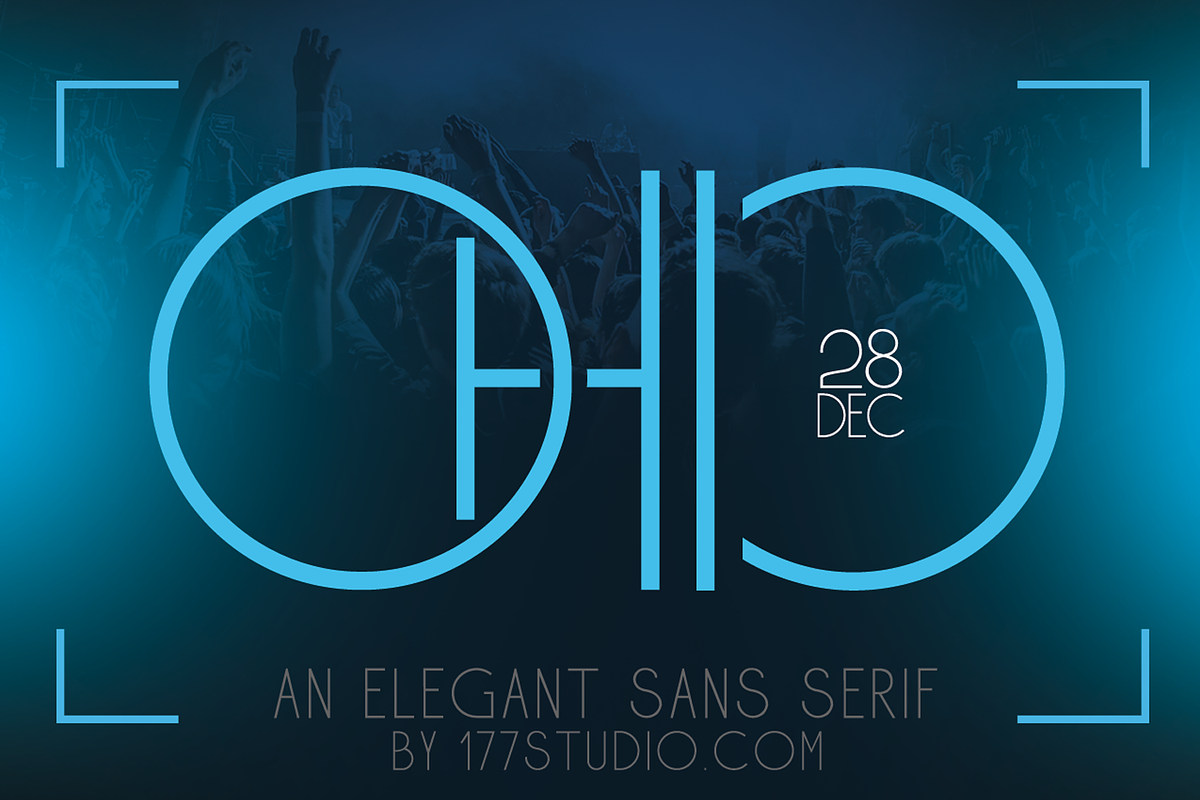 Ohio - Futuristic Sans Serif Font, a Sans Serif Font by 177Studio (Photo 1 of 7)