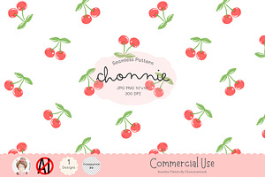 Cherry Seamless Pattern PNG