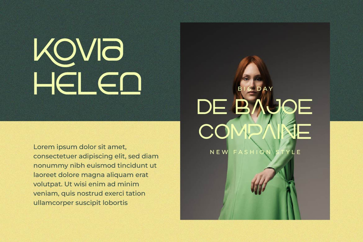 Korca – Fashion Geometric Font, a Sans Serif Font by Artiveko (Photo 5 of 10)