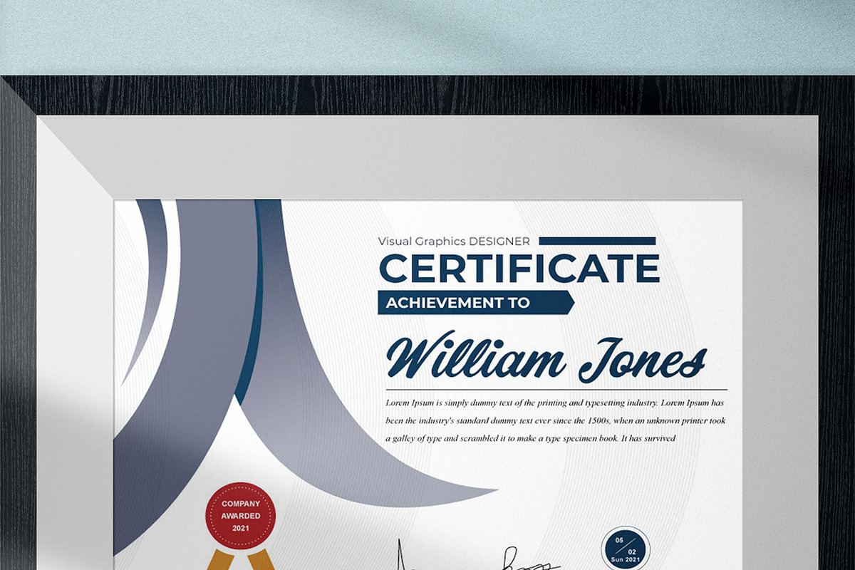 Certificate Template Design, a Stationery Template by MightyDesign (Photo 1 of 4)