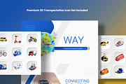 Transportation Google Slide Template, a Presentation Template by Flat Icons (Thumbnail 3 of 7)