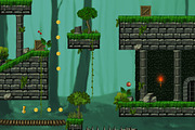 Platformer tileset HD 2: Forest, an Object Graphic by LudicArts (Thumbnail 1 of 5)