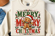 Merry Christmas Gingerbread PNG, a Seasonal Illustration by Canvas Craft (Thumbnail 2 of 6)