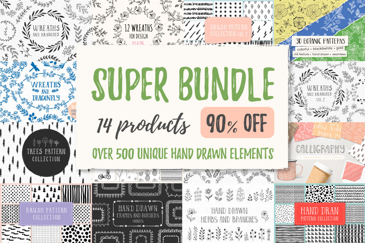 SUPER SALE Bundle - 90% off!, an Illustration by Anatartan Design (Photo 1 of 15)