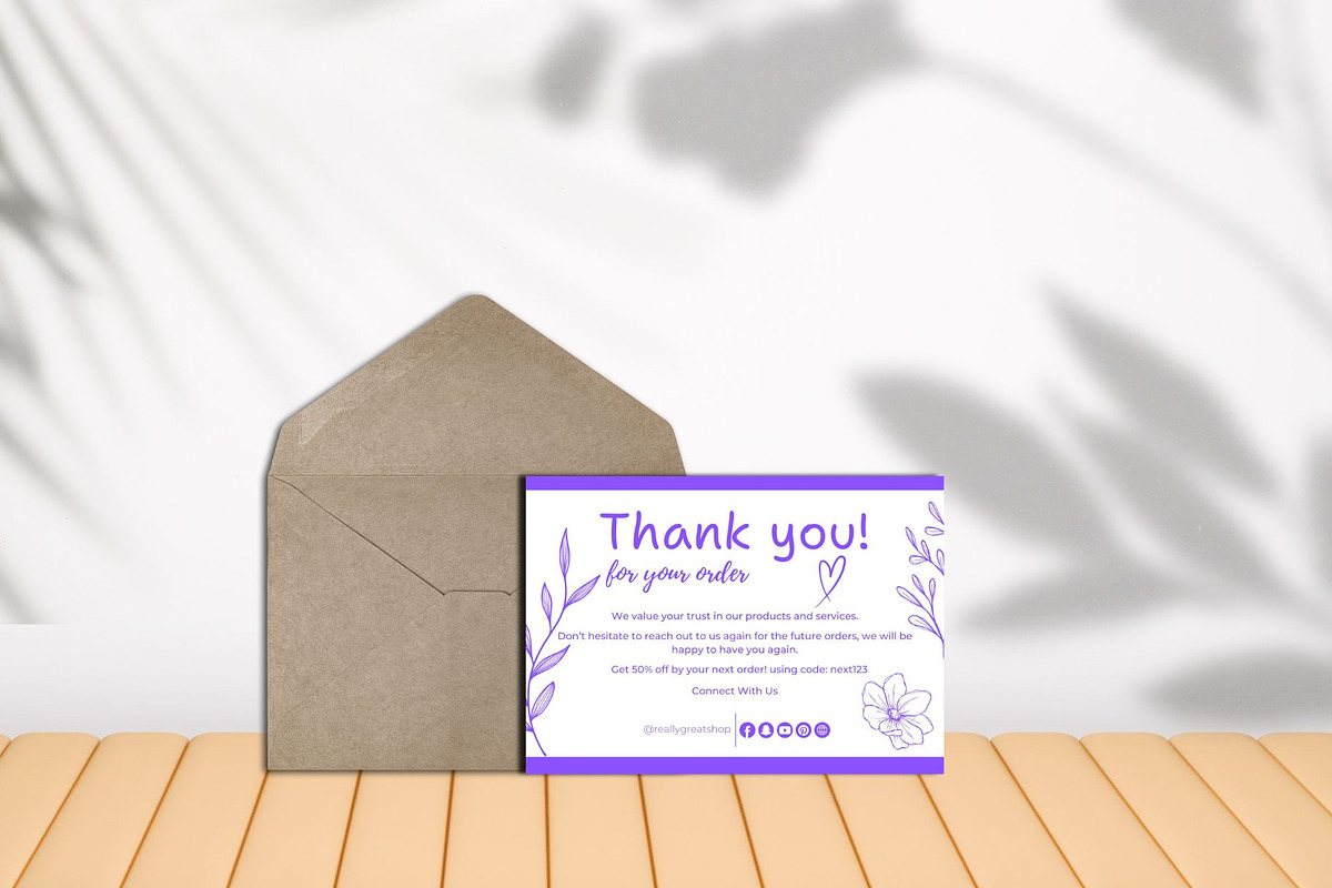 Thank you card template canva, a Card Template by DesignArts (Photo 2 of 4)