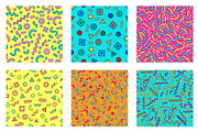 Vector seamless patterns 80s, 90s, a Pattern Graphic by Vectorchoice (Thumbnail 2 of 7)