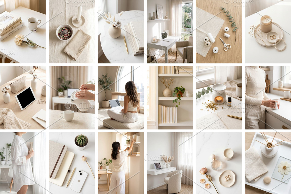 60 White Home Office Stock Photos, a Holiday Photo by Selenique Studio (Photo 9 of 9)