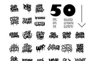 Urban Graffiti Lettering Set