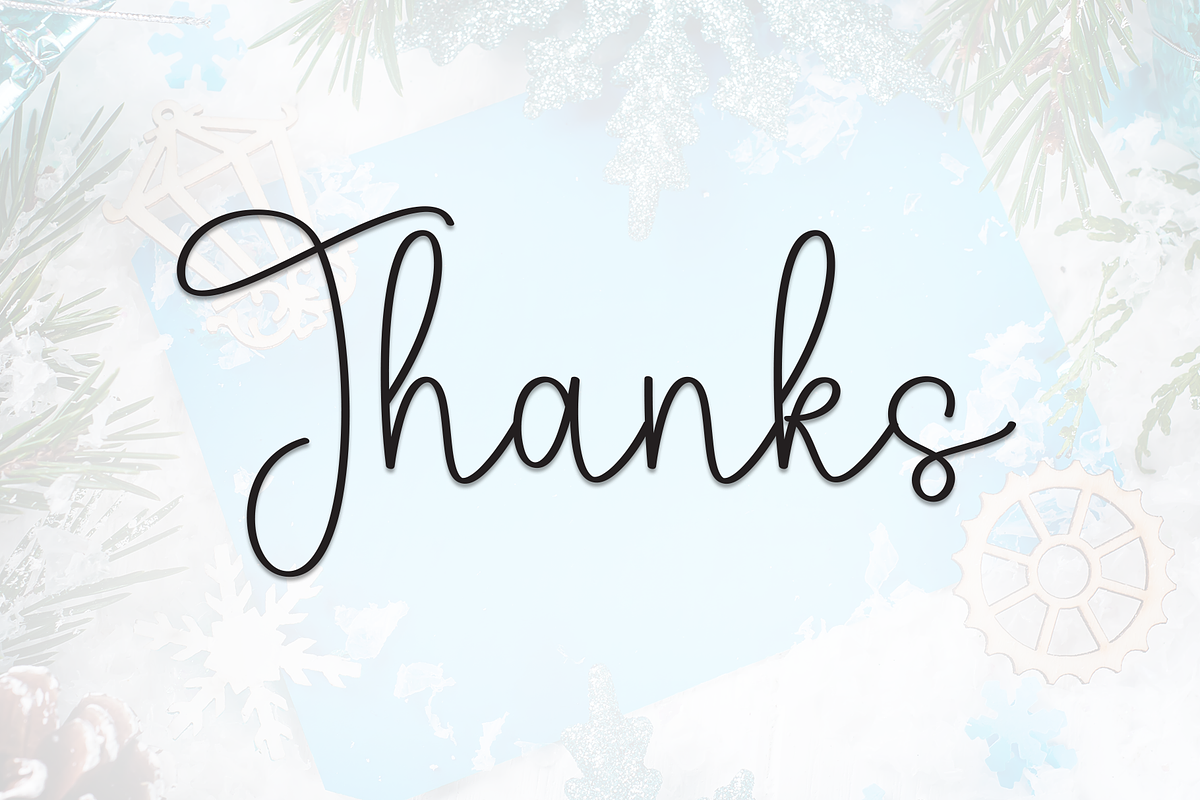 Winter Birthday | Script Font, a Handwritten Font by Scratchones (Photo 9 of 9)