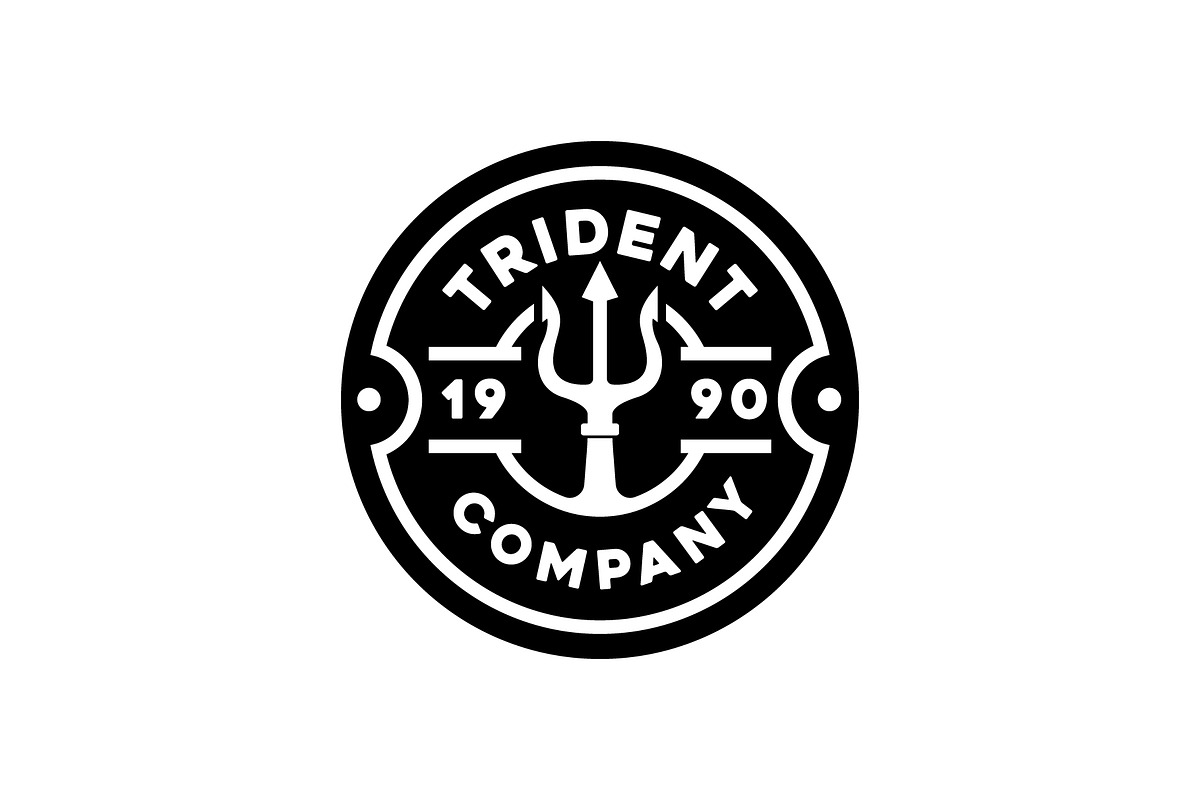 Trident Neptune Spear Triton  Logo, a Branding & Logo Template by funpixel