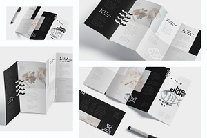 4 Fold Brochure Mockups