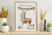 Gender reveal clipart & pattern, a Decorative Illustration by SleptArt (Thumbnail 5 of 7)