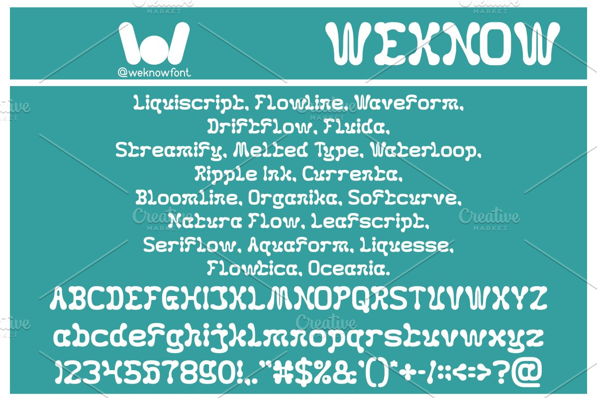 Fluidity font, a Font by weknow (Photo 5 of 8)