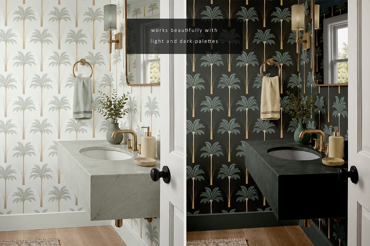 Elegant Bathroom Wallpaper Mockup, a Household Mockup by LinnestCreative (Photo 6 of 8)