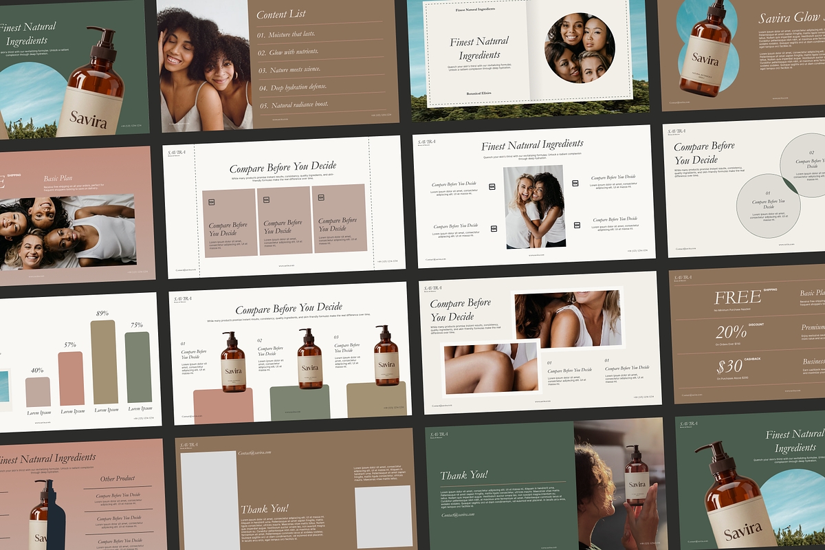 Beauty & Skincare Presentation, a Presentation Template by SLAB! Design (Photo 4 of 6)