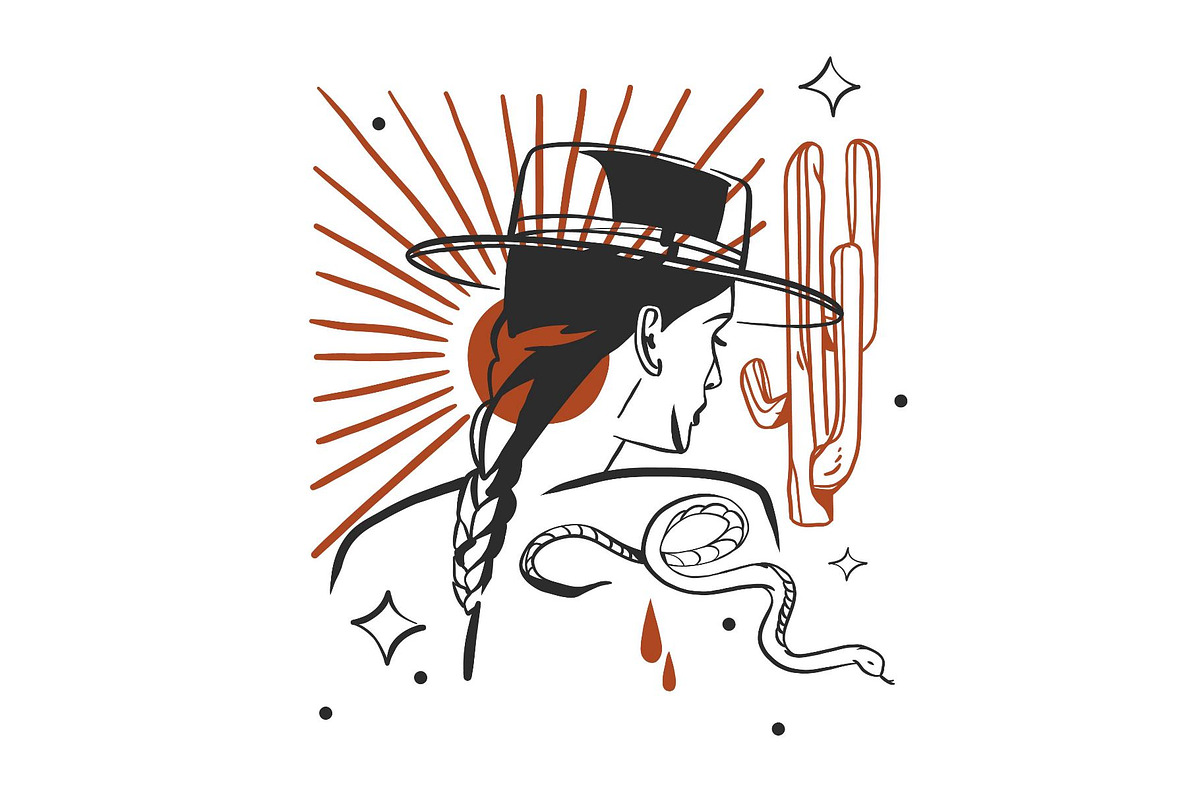 Wild west set, a Person Illustration by Anastasy_helter (Photo 15 of 16)