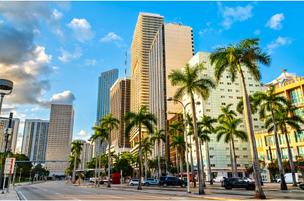 Skyscrapers of Downtown Miami at, an Architecture Photo by Leonid Andronov