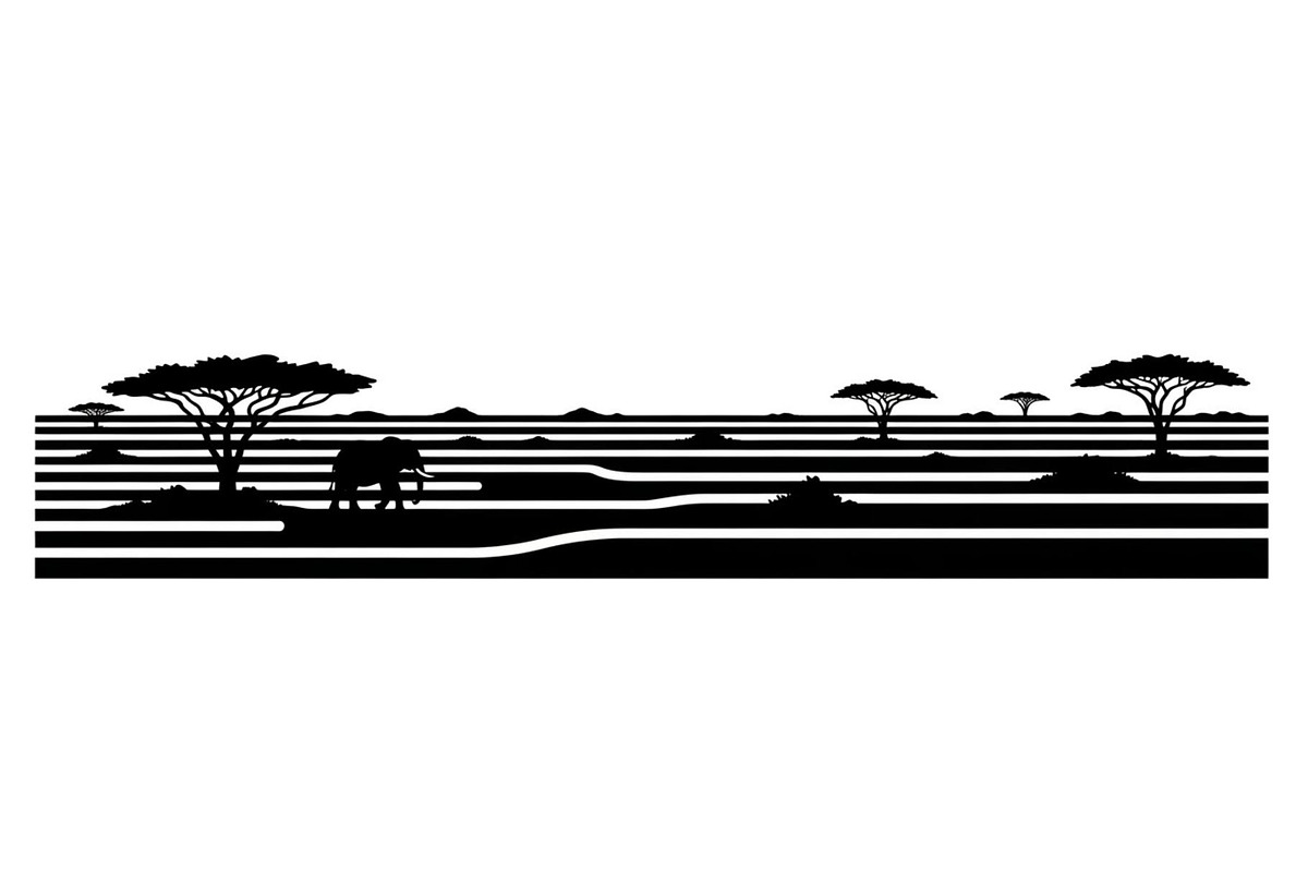 Abstract Savanna Scenery Silhouette, a Graphic by Artivon (Photo 13 of 13)