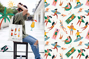 Summer Beach Clipart & Patterns Set, a Seasonal Illustration by Irina Ostapenko (Thumbnail 6 of 10)
