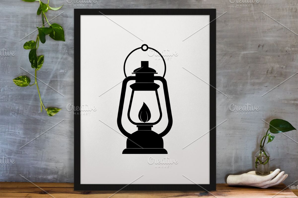 Lantern Silhouette SVG #2, a Decorative Illustration by newminddesign (Photo 3 of 5)