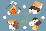 Cute Smores design, a Food Illustration by designloverstudio (Thumbnail 2 of 3)