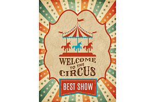 Circus. retro poster invitation to, a Sport Illustration by Onyx