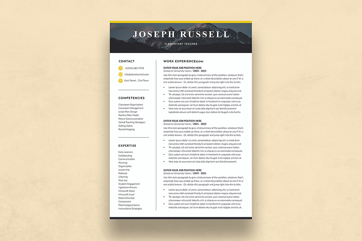 Resume Template, a Resume Template by DesignDevisers (Photo 3 of 10)