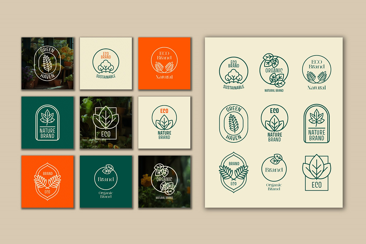 Organic Logo Set, a Templates & Theme by studiogstock (Photo 1 of 3)