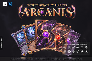 Trading Card Game (TCG) Template V3, a Graphic by PIXARTS STORE