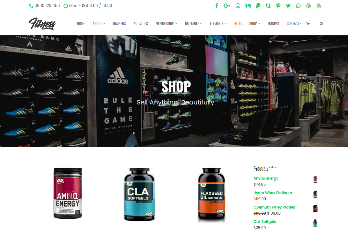 Fitness & Club WordPress Theme, a WordPress Template by Visualmodo (Photo 8 of 17)