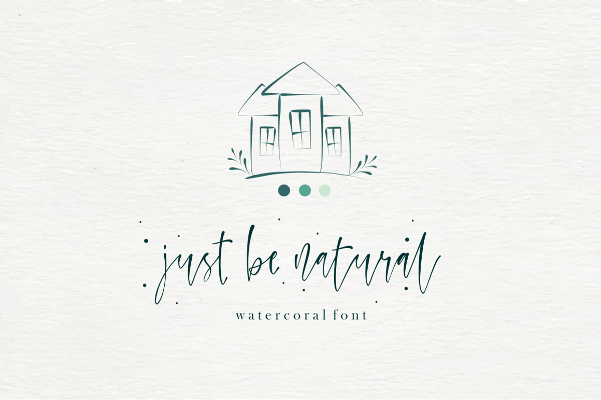 Watercoral // Natural Script Font preview 4