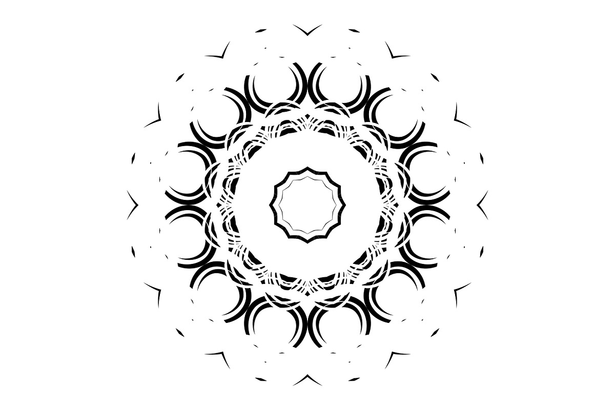 Black and White Mandala Patterns Set, a Decorative Illustration by NJ Himel (Photo 37 of 101)