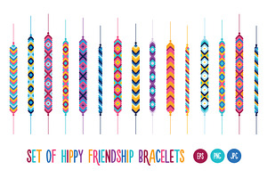 Set Of Hippy Friendship Bracelets