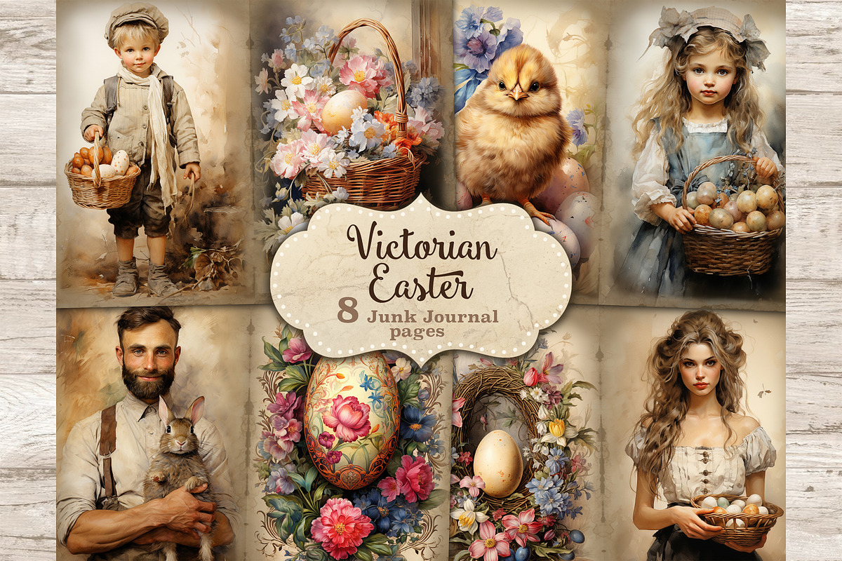 Victorian Easter Junk Journal, a Person Illustration by GlamArtZhanna (Photo 1 of 10)