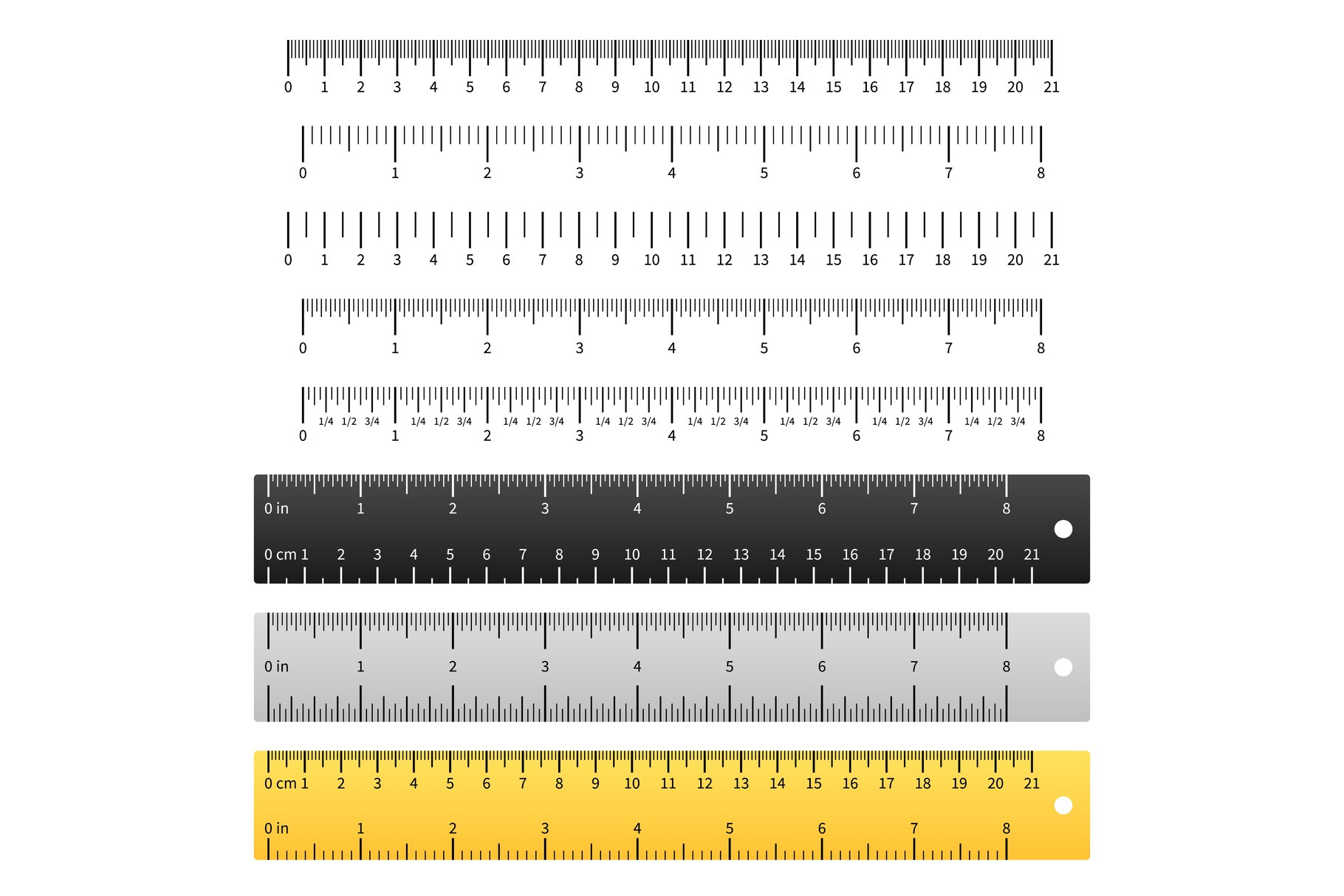 Measuring rulers. School ruler, an Object Graphic by YummyBuum