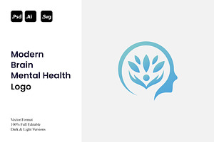 Modern Brain Mental Health Logo, a Branding & Logo Template by Luxury Logos