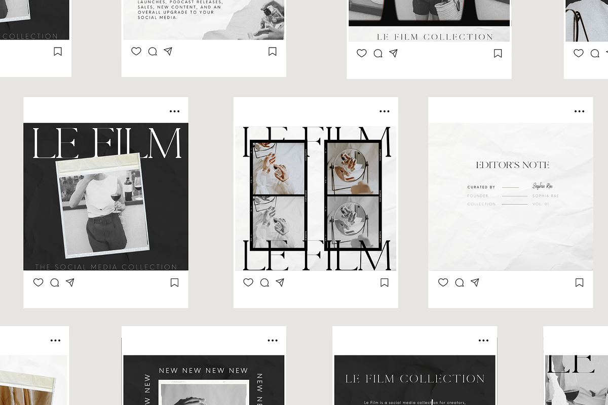 Le Film Social Media Template Bundle, a Social Media Template by Le Maison Bohem (Photo 3 of 11)