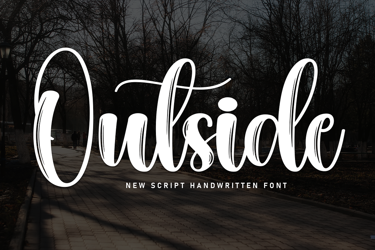 Outside | Script Font, a Handwritten Font by Scratchones (Photo 1 of 8)