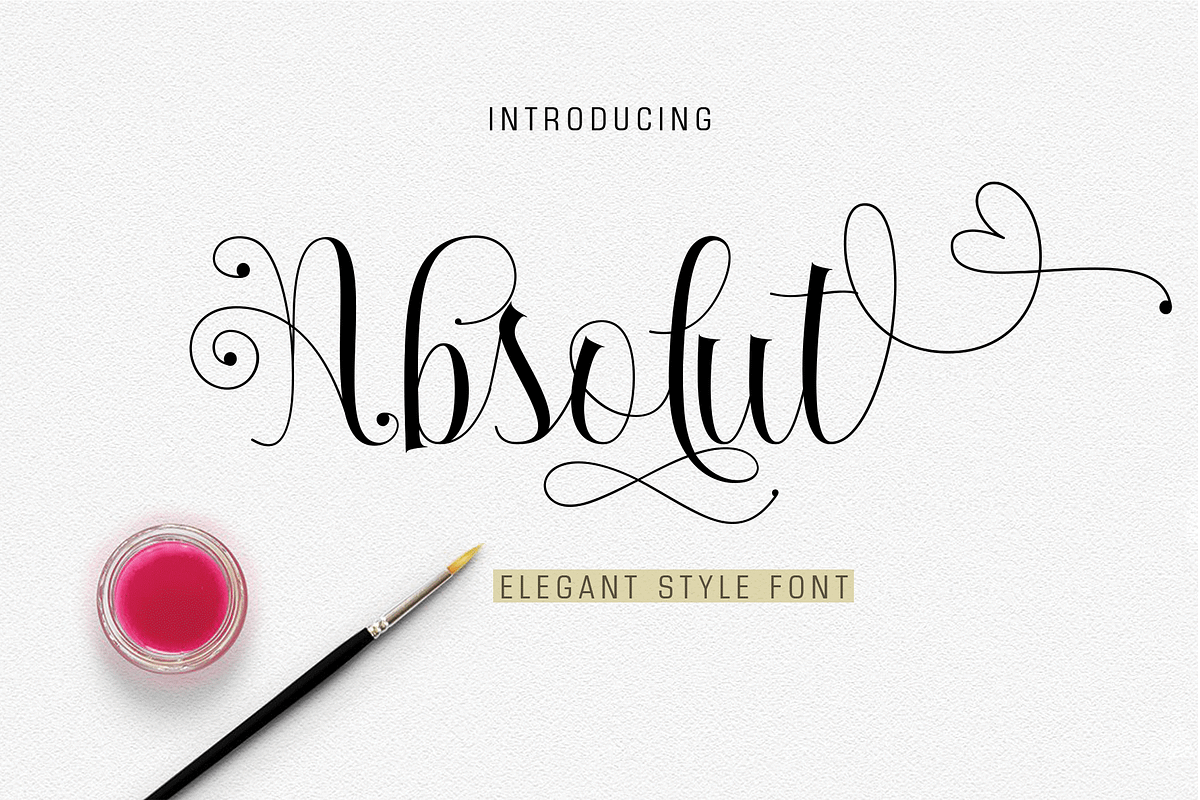 Absolut, a Script Font by Deniz86 (Photo 1 of 9)