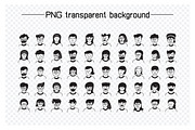 Human Face Avatars Illustration Set, a Person Illustration by Designfour (Thumbnail 2 of 8)