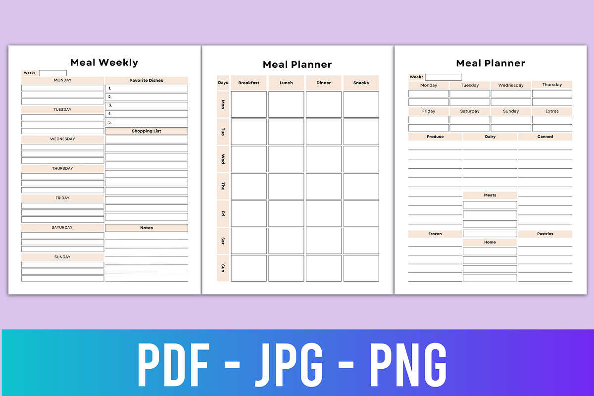 2025-2026 Meal Planner, a Stationery Template by Designmela01 (Photo 3 of 4)