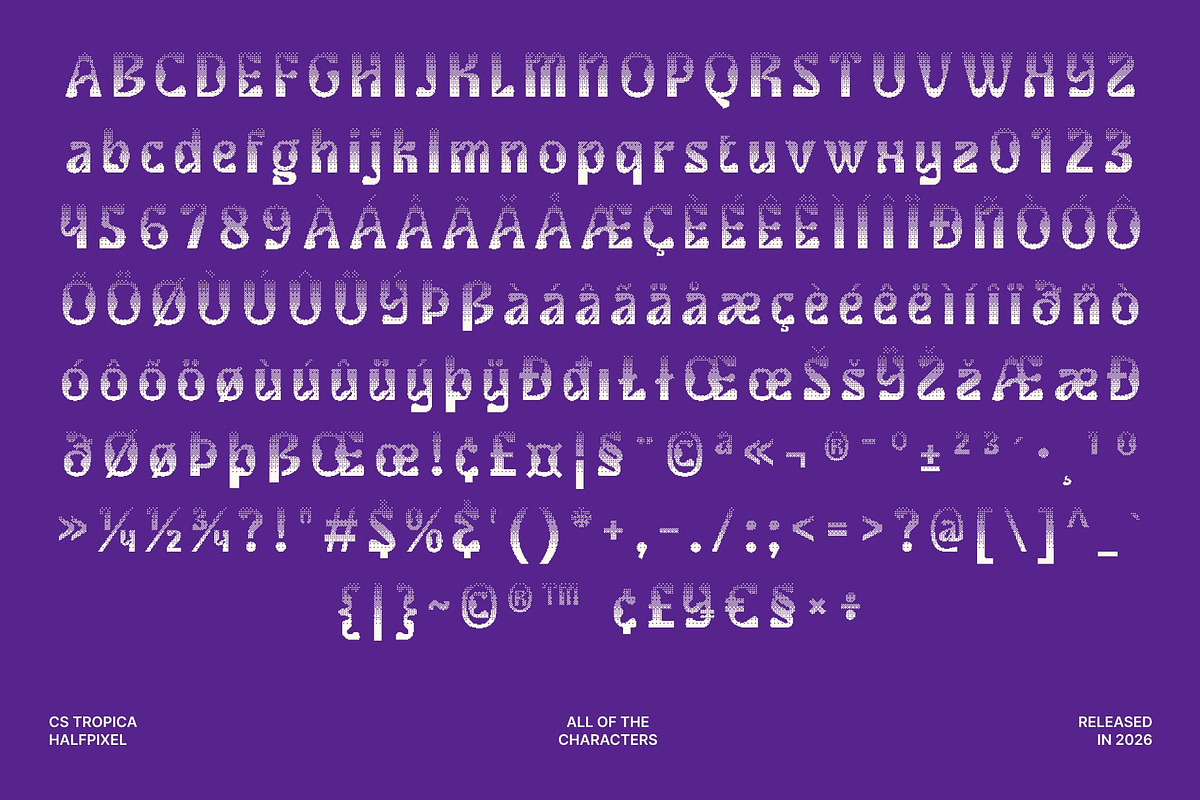 CS Tropica Halfpixel, a Sans Serif Font by Craft Supply Co. (Photo 8 of 8)