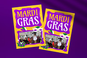 Yellow Mardi Gras Greeting Card, a Card Template by graphicook (Thumbnail 3 of 4)