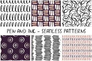 Pen and ink - seamless patterns