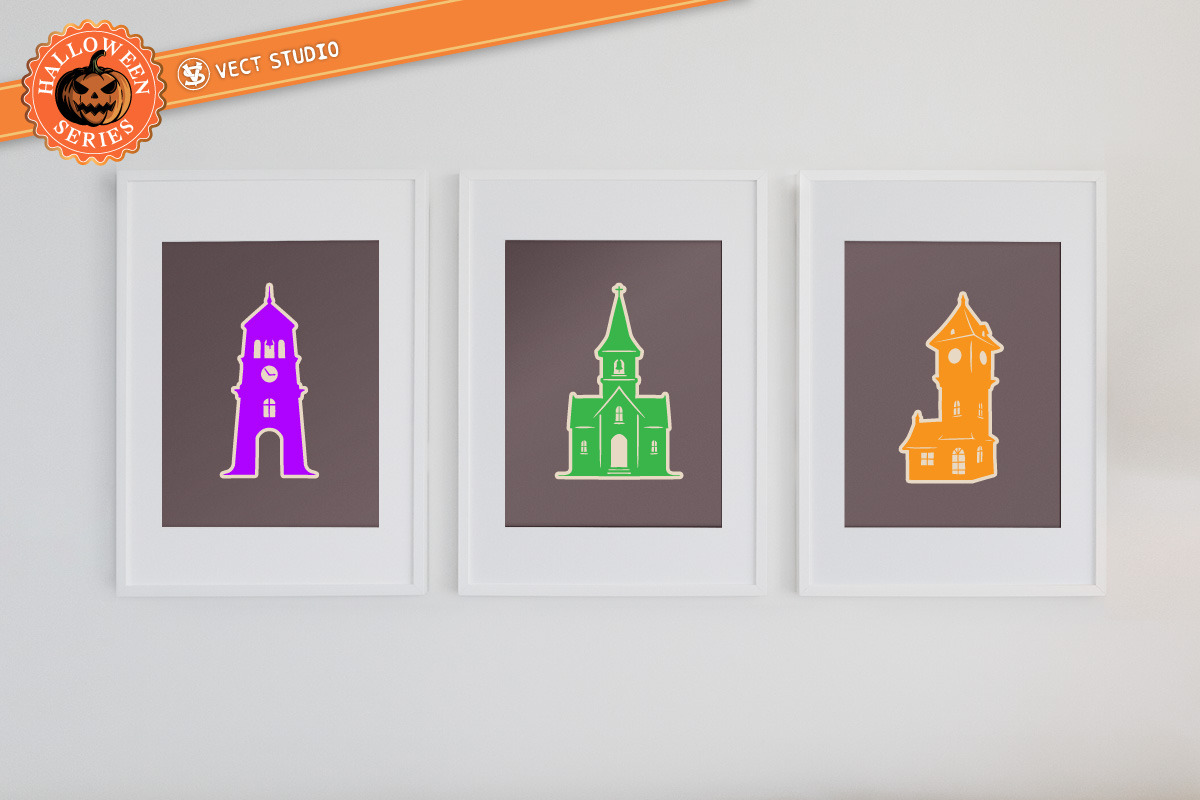 9 Creepy Tower Stamp Brushes, a Brush Add-On by vectstudio (Photo 5 of 10)
