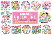 Teacher Valentine PNG Sublimation, a Seasonal Illustration by LemonDesign (Thumbnail 1 of 12)