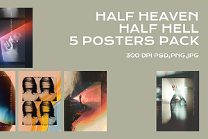Half Heaven Half Hell~5 Posters Pack