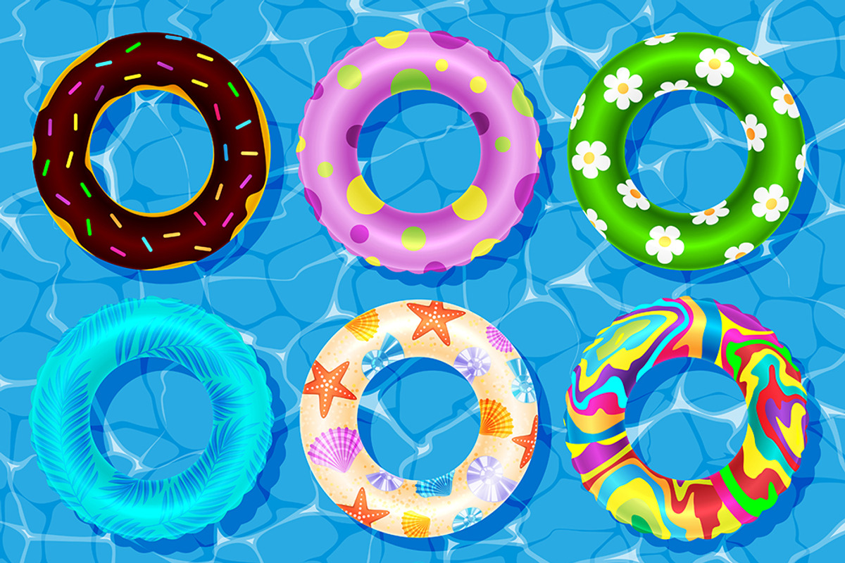 Rubbeк water sea rings vector toy, an Illustration by RocketArt